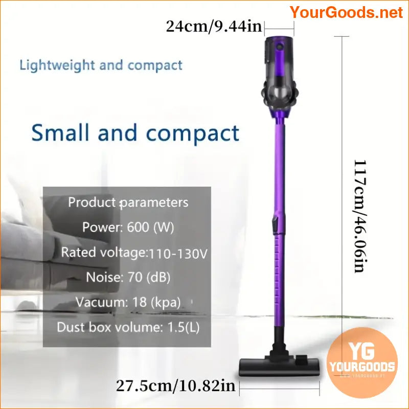 600W Handheld Vacuum 18KPa Suction for Home Car - YourGoods Online Shop