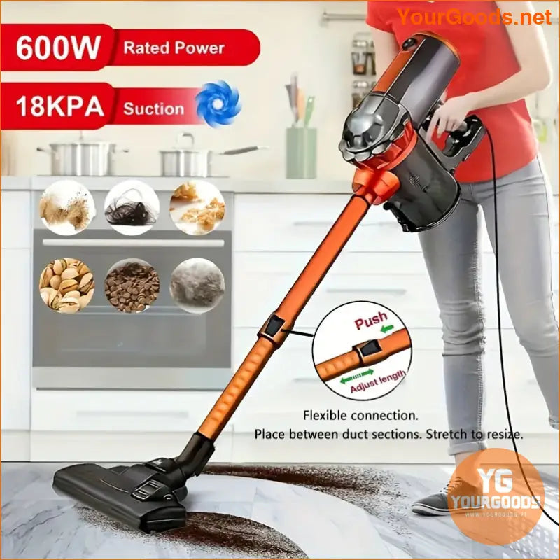 600W Portable Low Noise Handheld Vacuum for Pet Hair Floors Carpets - YourGoods Online Shop