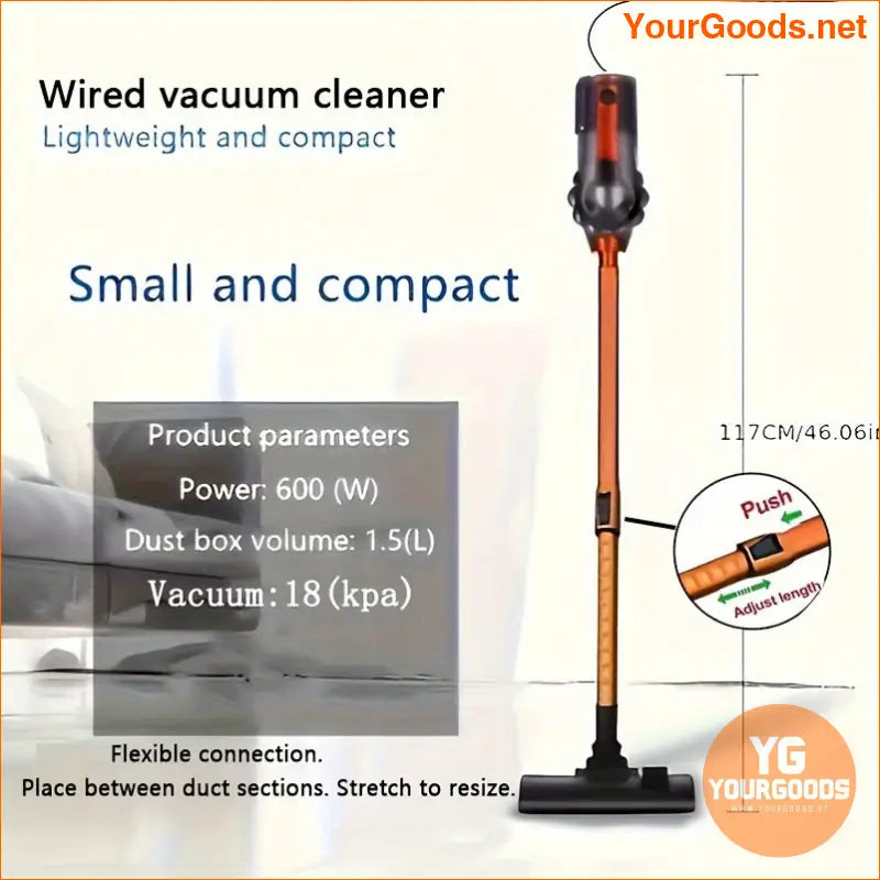 600W Portable Low Noise Handheld Vacuum for Pet Hair Floors Carpets - YourGoods Online Shop