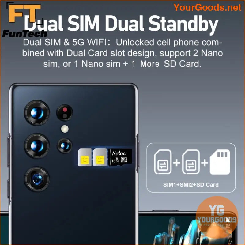 68 Android Smart Phone 4GB128GB Dual SIM 4G 6500mAh - YourGoods Online Shop