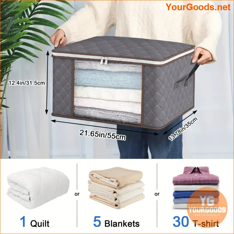 6pcs Large Grey Underbed Storage Bags with Handles - YourGoods Online Shop