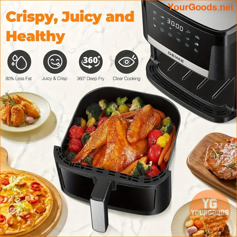 75 QT 1700W Air Fryer Oven 1700W Oilless Healthy Cooking with 12 Presets