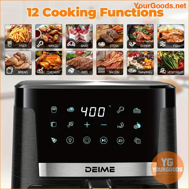 75 QT 1700W Air Fryer Oven 1700W Oilless Healthy Cooking with 12 Presets - YourGoods Online Shop