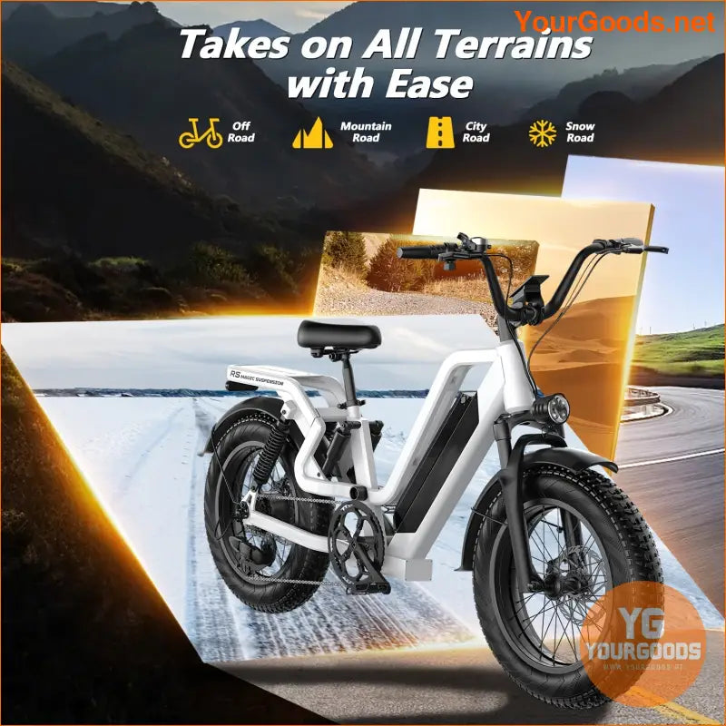 750W 48V 25AH 20 Fat Tire Mountain Ebike - YourGoods Online Shop