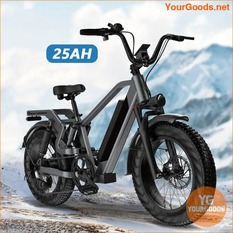 750W 48V Mini EBike 20 MPH 40Mile Range - YourGoods Online Shop