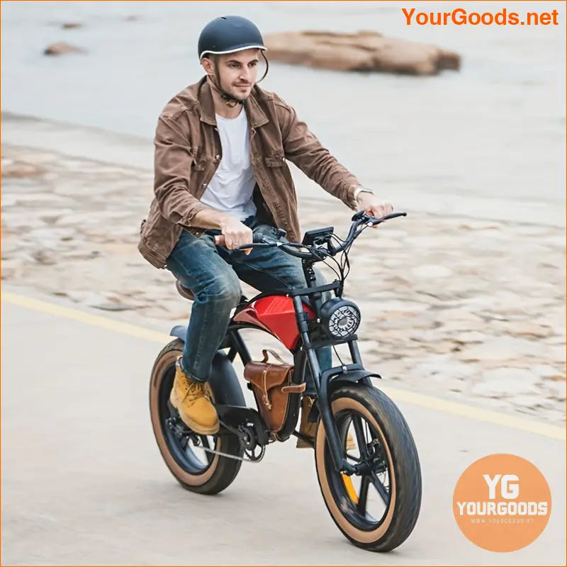 750W Adult Electric Bike 20 Fat Tires 35Mile Range - YourGoods Online Shop