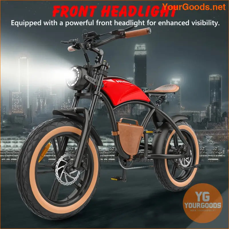 750W Fat Tire Electric Bike 7Speed 20 Wheels - YourGoods Online Shop