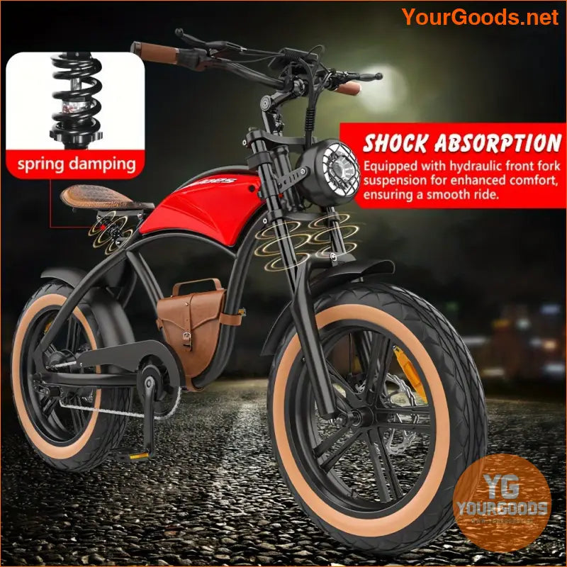 750W Fat Tire Electric Bike 7Speed 20 Wheels - YourGoods Online Shop