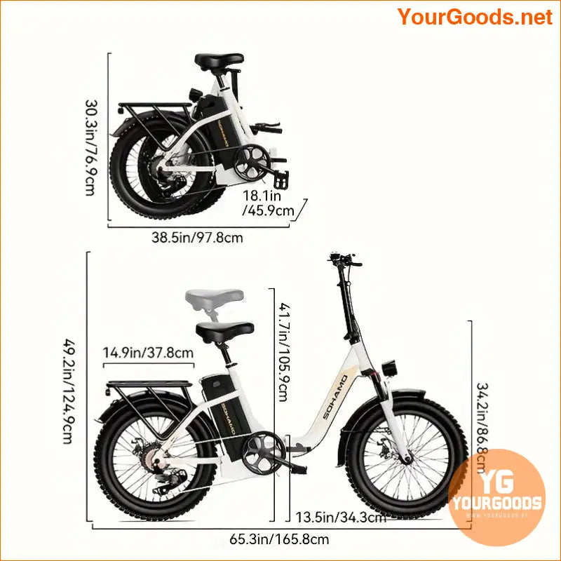 750W Foldable Electric Bike 20 Wheels 20 MPH Dual Suspension - YourGoods Online Shop