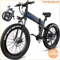 750W Folding Fat Tire Electric Bike 21 Speed 55 Mile Range - YourGoods Online Shop