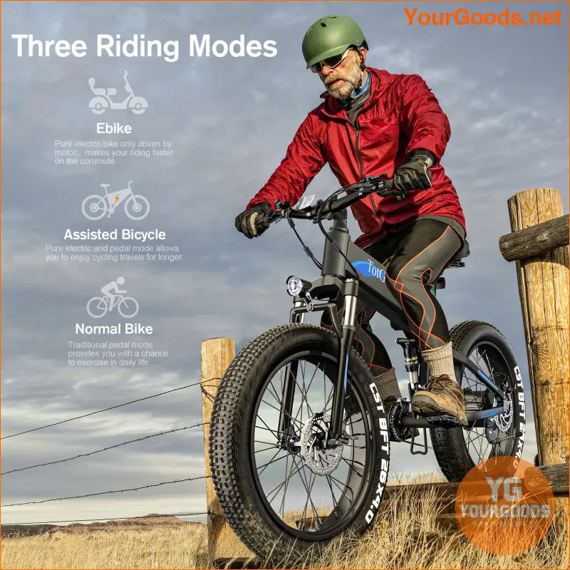 750W Folding Fat Tire Electric Bike 21 Speed 55 Mile Range - YourGoods Online Shop