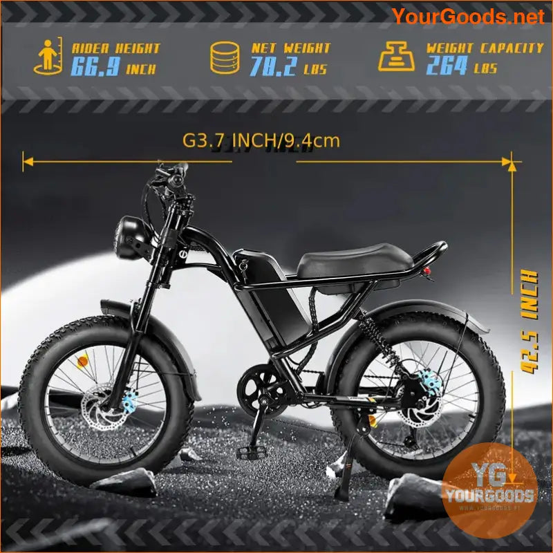 750W Powerful 20 Fat Tire Electric Off Road Bike - YourGoods Online Shop