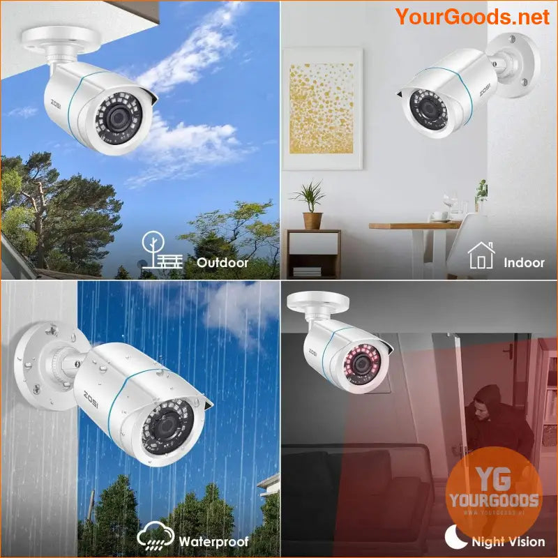 8 Channel ZOSI 5MP Outdoor Security System with 2TB - YourGoods Online Shop