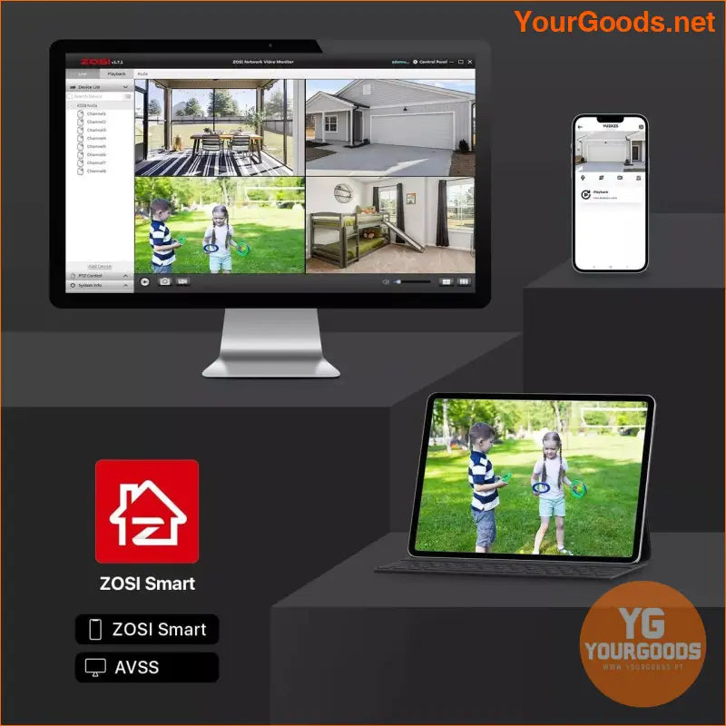 8 Channel ZOSI 5MP Outdoor Security System with 2TB - YourGoods Online Shop