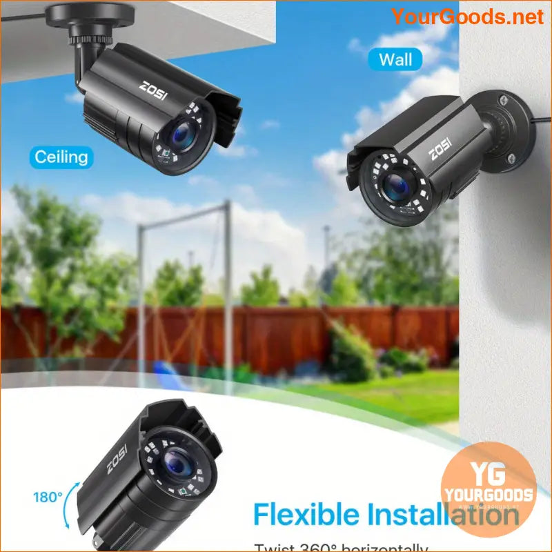 8 Channel ZOSI 5MP Outdoor Security System with DVR - YourGoods Online Shop