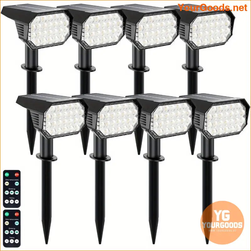 8 Pack Dual Color Solar Spot Lights with Remote Control - YourGoods Online Shop