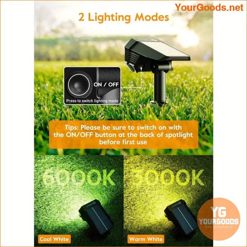 8 Pack Dual Color Solar Spot Lights with Remote Control - YourGoods Online Shop