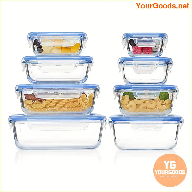 8 Pack Premium Airtight Glass Storage Containers - YourGoods Online Shop