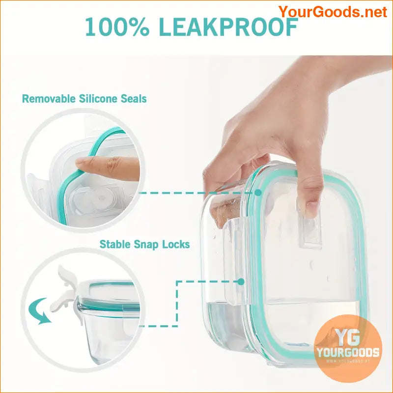 8 Pack Premium Airtight Glass Storage Containers - YourGoods Online Shop