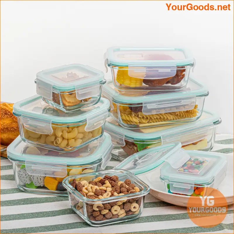 8 Pack Premium Airtight Glass Storage Containers - YourGoods Online Shop