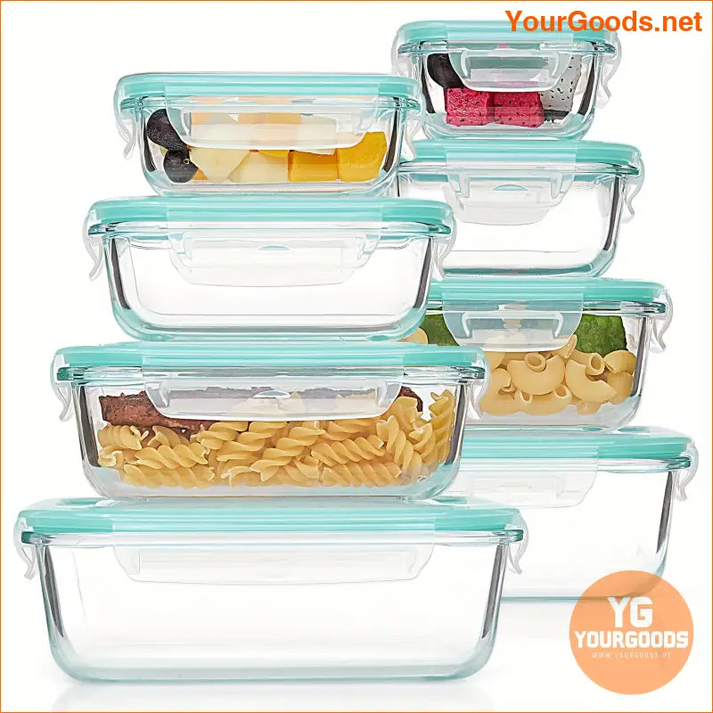 8 Pack Premium Airtight Glass Storage Containers - YourGoods Online Shop