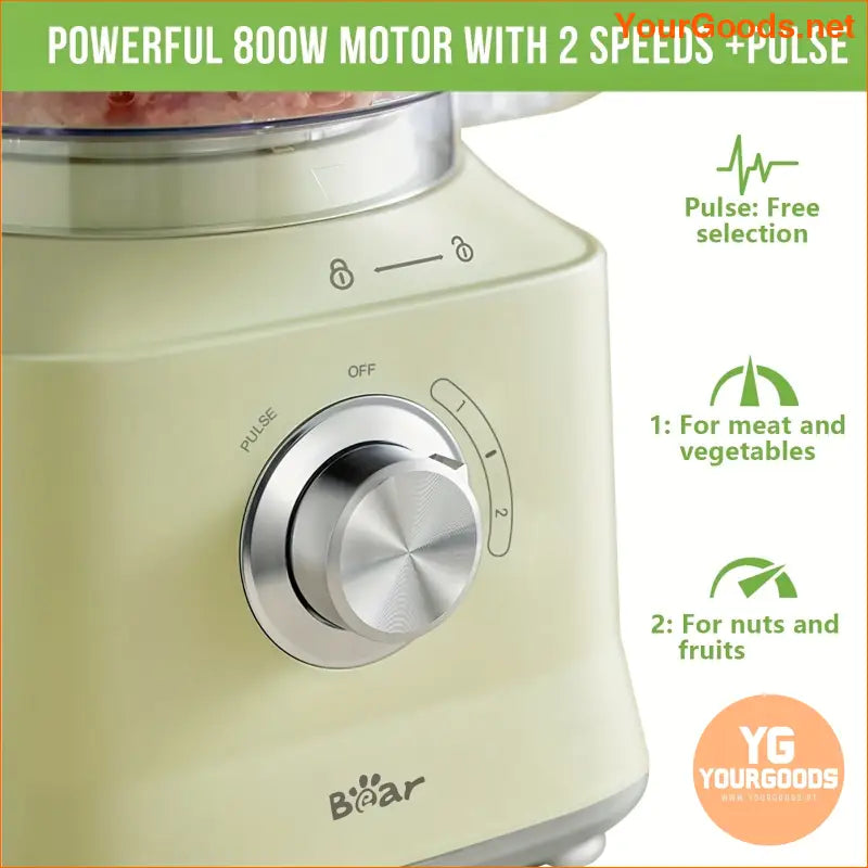 800W Multifunctional Food Chopper Grinder 8Cup Easyclean Bowl - YourGoods Online Shop