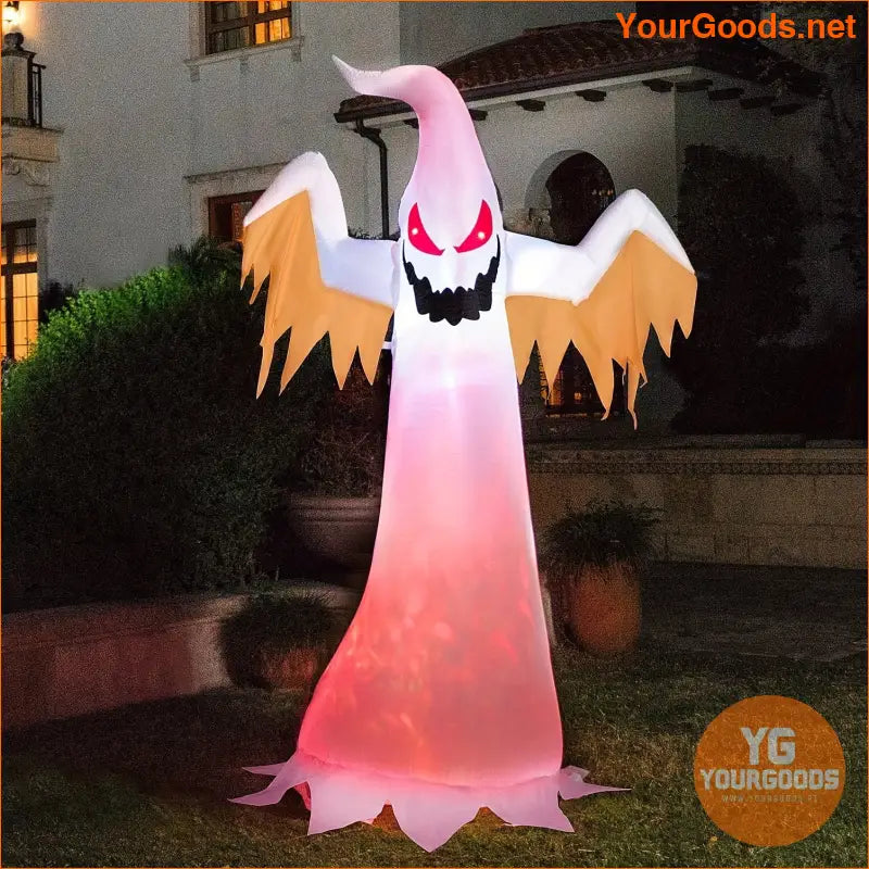 8FT Halloween Inflatable Ghost with Red LED Lights - YourGoods Online Shop