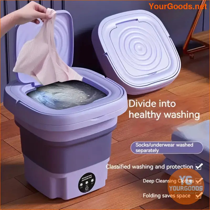 8L Compact Foldable Mini Washing Machine Travel Home - YourGoods Online Shop