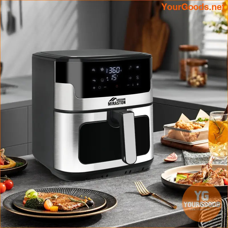 8L Touchscreen Air Fryer Multifunctional 8in1 Cooking Black - YourGoods Online Shop