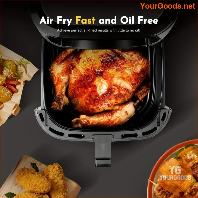 8L Touchscreen Air Fryer Multifunctional 8in1 Cooking Black - YourGoods Online Shop