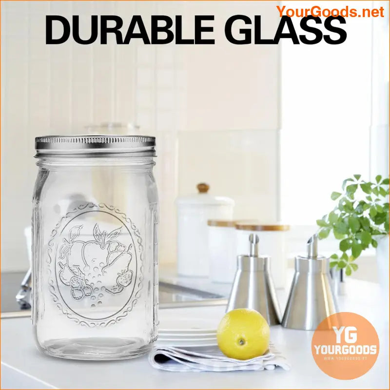 9 Pack 32oz Wide Mouth Mason Jars with Lids - YourGoods Online Shop