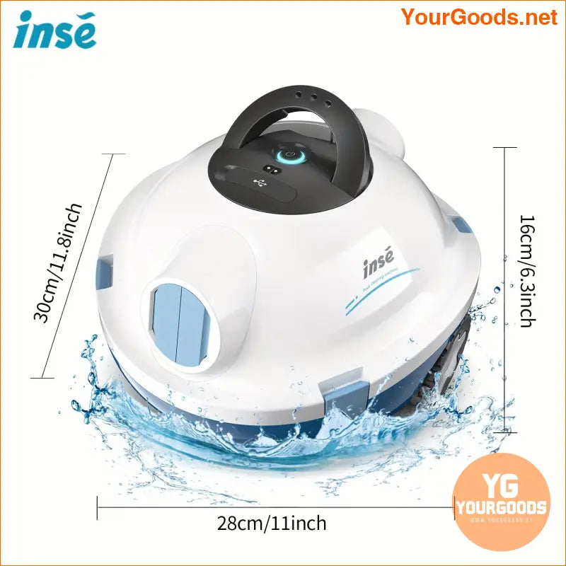 90 Minute INSE Cordless Robotic Pool Cleaner App Controlled Self Parking - YourGoods Online Shop