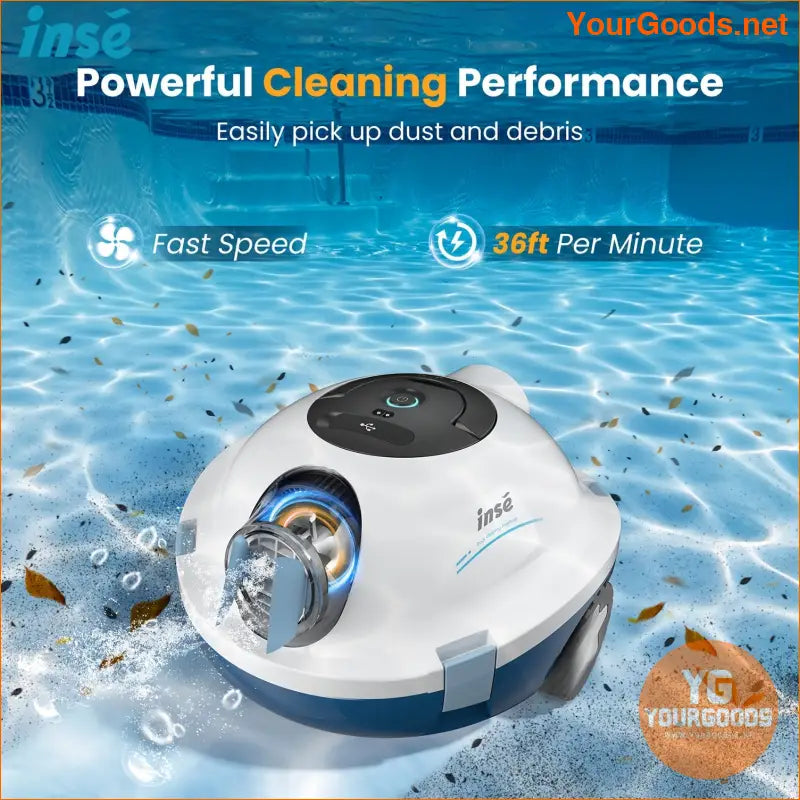 90 Minute INSE Cordless Robotic Pool Cleaner App Controlled Self Parking - YourGoods Online Shop