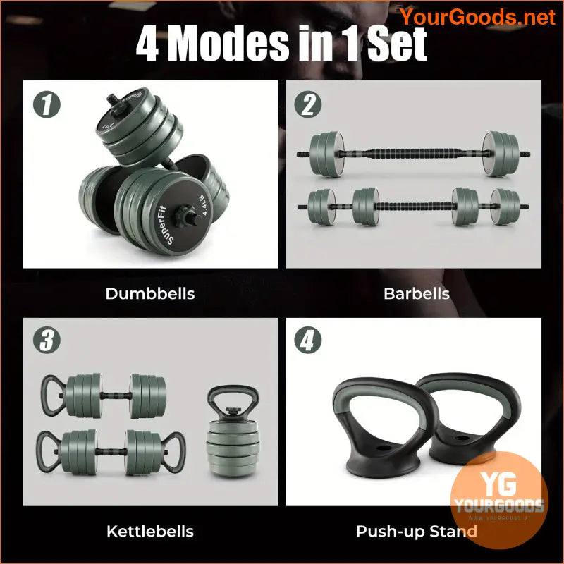 92lbs 4in1 Adjustable Dumbbell Set Pro for Home Gym - YourGoods Online Shop