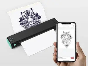 Phomemo M08F Wireless Tattoo Transfer Stencil Printer Tattoo Transfer Thermal Copier Machine Compatible with Smartphone & PC