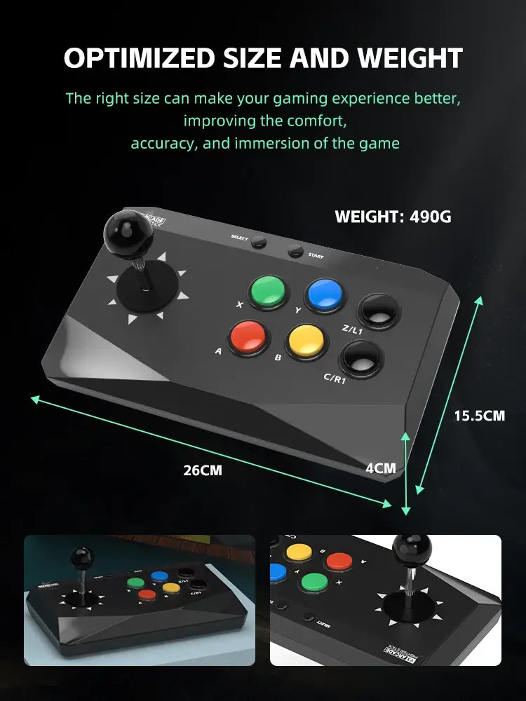 DATA FROG Y3 Arcade 4K Console de videogame com teclado de arcade integrado 20000 jogos Stick para PS1/FC/GBA Retro TV Dendy