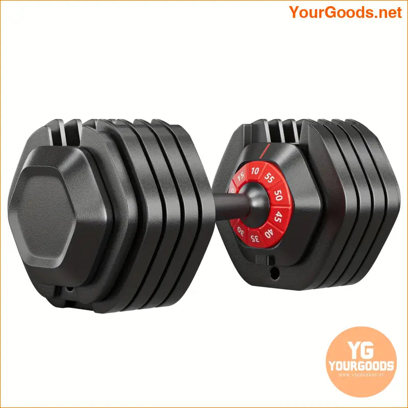 Adjustable 10 Gear 55lb Dumbbell Set with Tray - YourGoods Online Shop