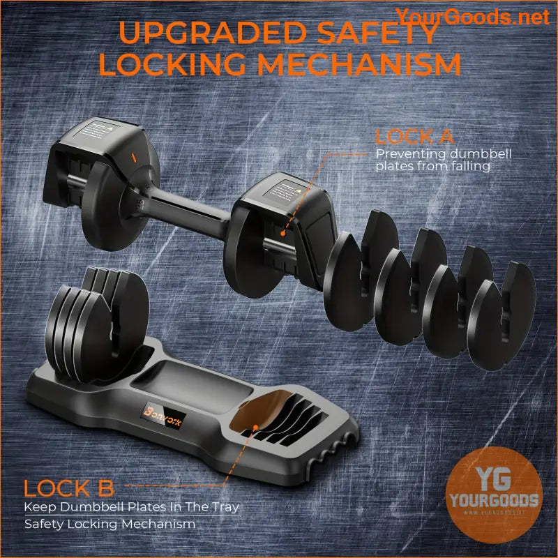 Adjustable Cast Iron Dumbbells Ergonomic Space Saving Full Body Workout - YourGoods Online Shop