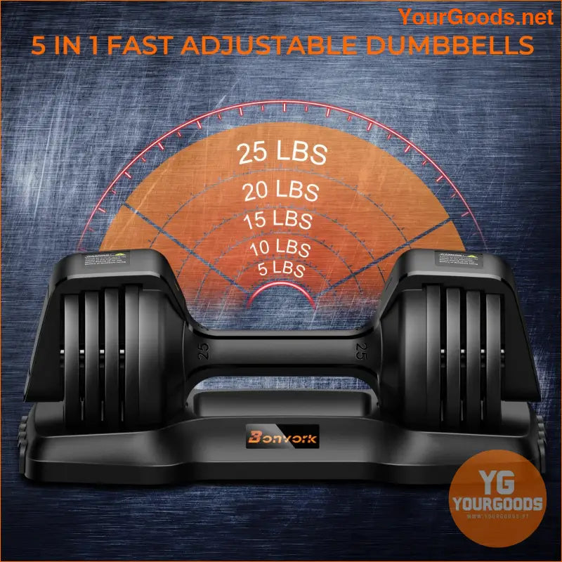 Adjustable Cast Iron Dumbbells Ergonomic Space Saving Full Body Workout - YourGoods Online Shop