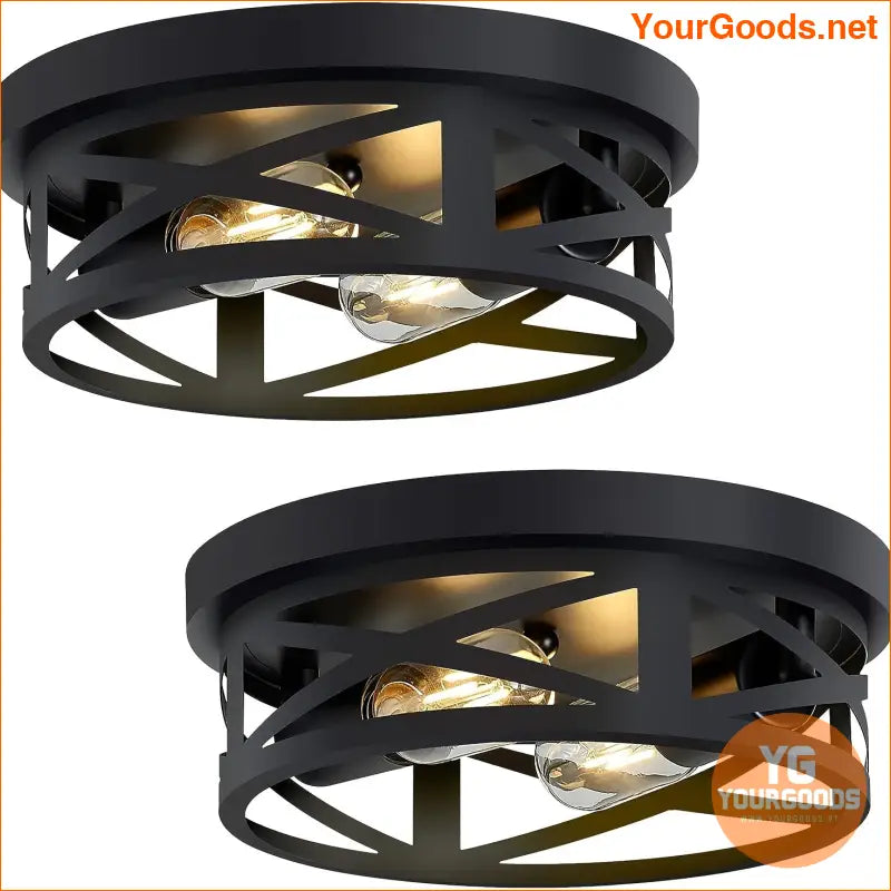 Adjustable Farmhouse Style Black Ceiling Light Easy Install - YourGoods Online Shop