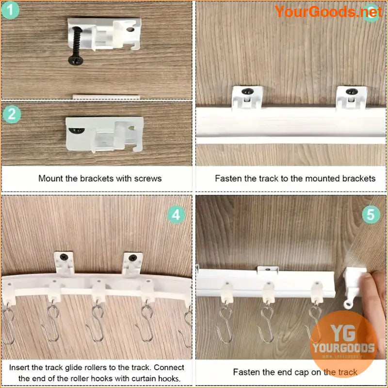 Adjustable Flexible Ceiling Curtain Track 1pc - YourGoods Online Shop