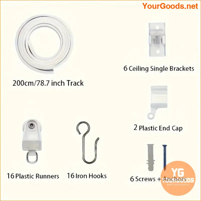 Adjustable Flexible Ceiling Curtain Track 1pc - YourGoods Online Shop