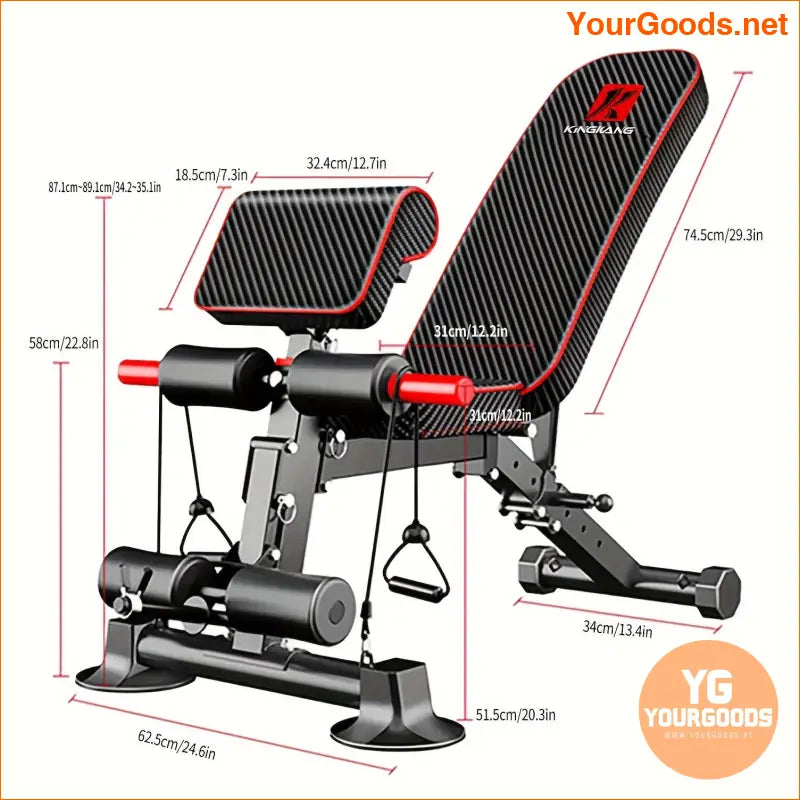 Adjustable Foldable Weight Bench for FullBody Workouts - YourGoods Online Shop