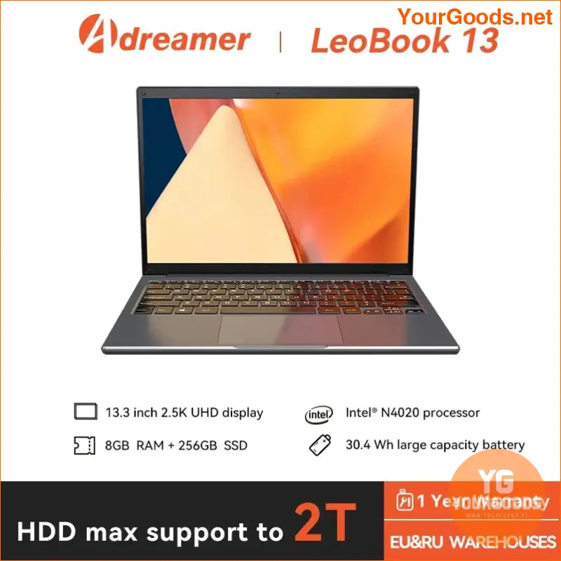 Adreamer LeoBook13 133 Laptop 8GB RAM 1TB SSD - YourGoods Online Shop