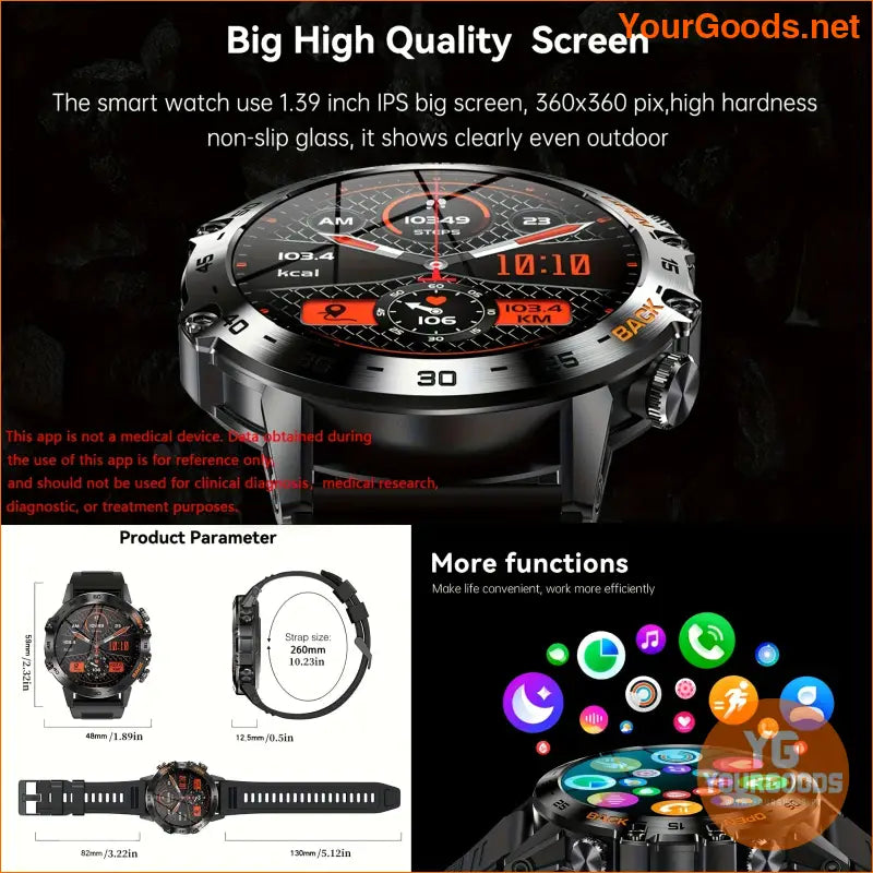 Advanced Mens Smart Watch with Call Fitness Tracker - YourGoods Online Shop