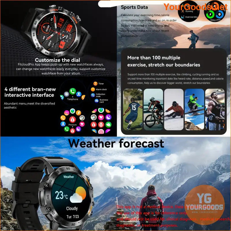 Advanced Mens Smart Watch with Call Fitness Tracker - YourGoods Online Shop