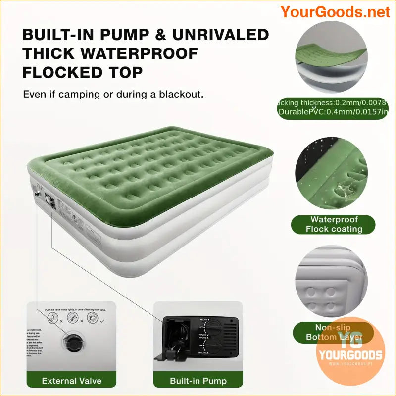 Air Mattress wBuiltIn Pump Quick Inflate No Air Loss - YourGoods Online Shop