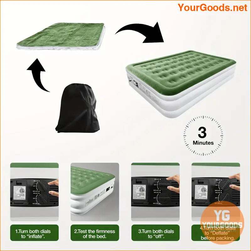 Air Mattress wBuiltIn Pump Quick Inflate No Air Loss - YourGoods Online Shop