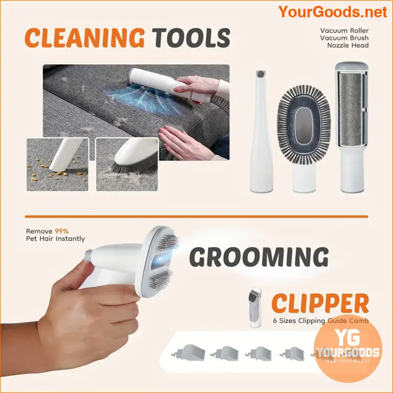 All in One Pet Grooming Kit Hair Vacuum - YourGoods Online Shop