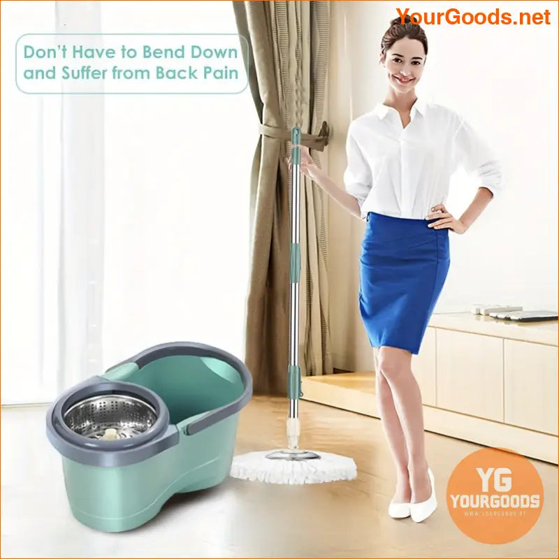 All-in-One Spin Mop & Bucket Set for Easy Cleaning - YourGoods Online Shop